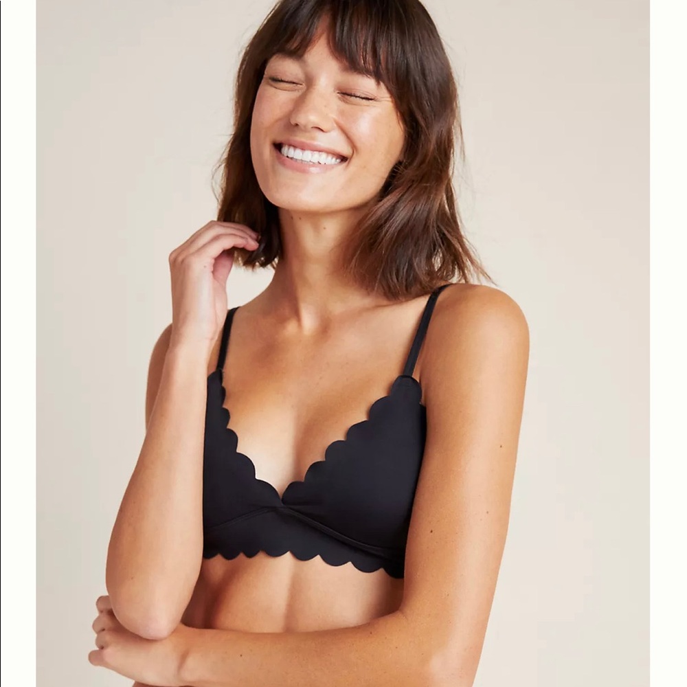 Anthropologie Purple Seamless Scalloped Bralette